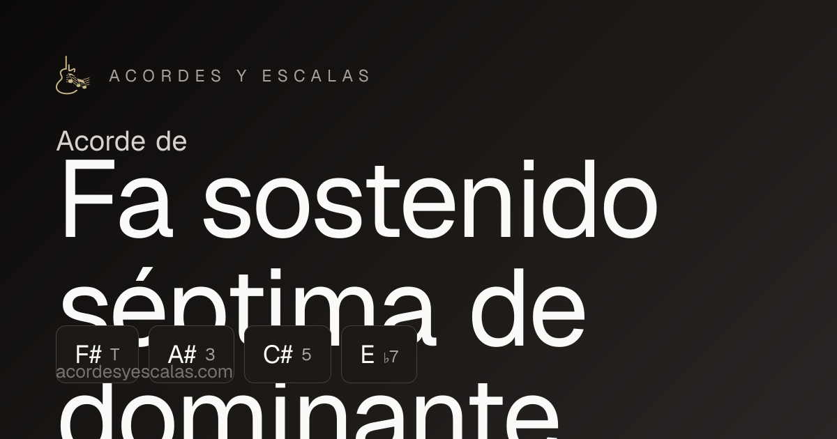 Acorde de Fa sostenido séptima de dominante en guitarra · Acordes y Escalas